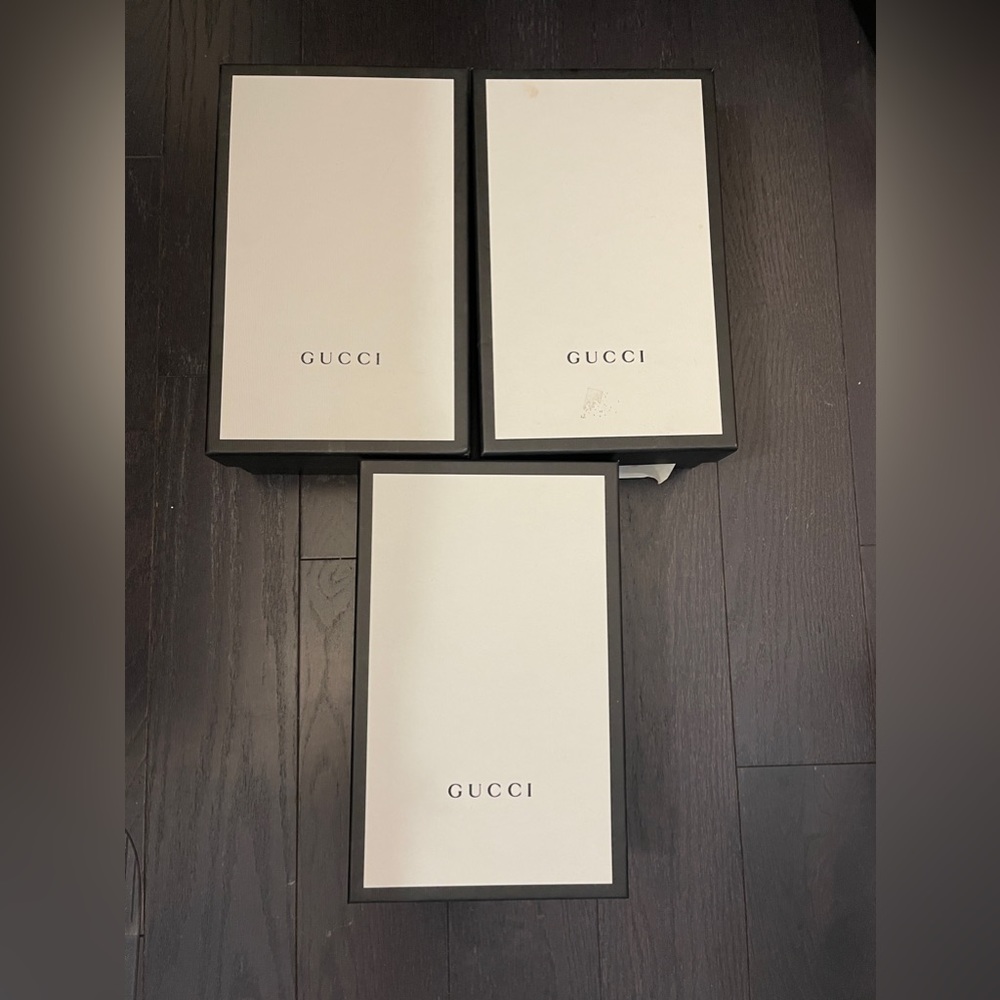 3 Gucci empty shoe box